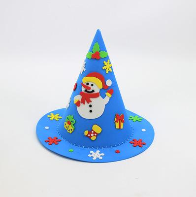 圣诞节帽子儿童手工diy粘贴制作材料包节日装饰表演道具亲子活动