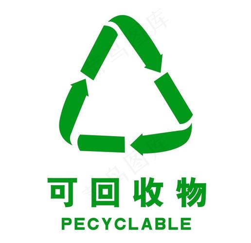 可回收物标志图片psd模版下载
