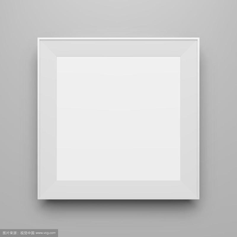 正方形的白色框架模板的图片