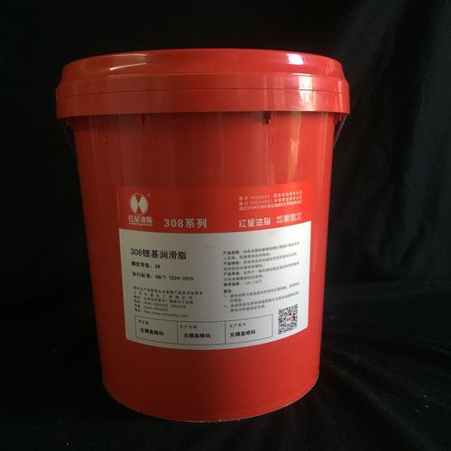 红星308 锂基润滑脂 3#通用锂基脂 轴承机械润滑油 高温黄油 12kg