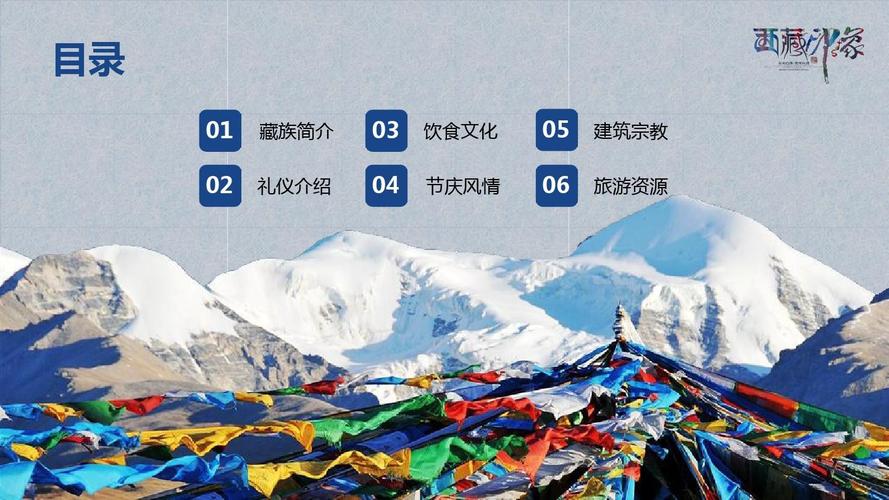 西藏旅游西藏印象炫彩精品通用动态ppt模板素材方案案例