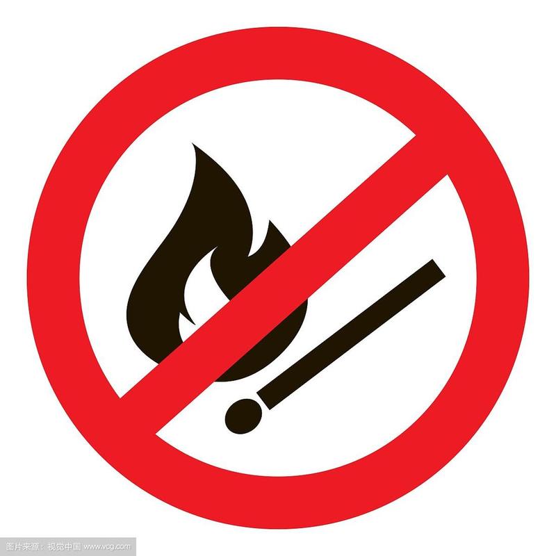 禁止燃烧火柴标志