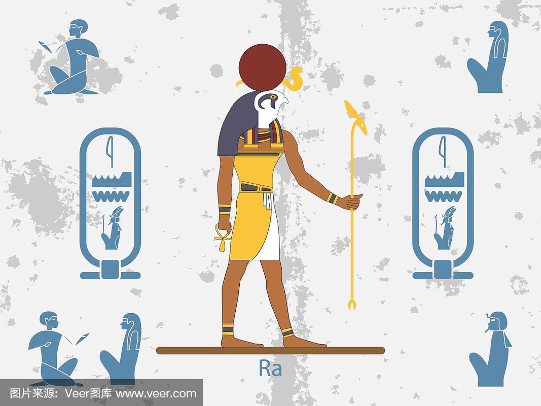 古埃及背景太阳神——拉太阳神