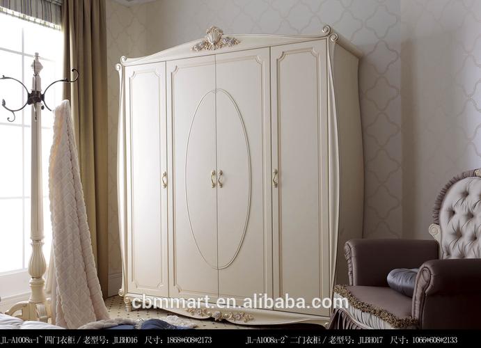 english style white color wardrobe hot selling bedroom furniture