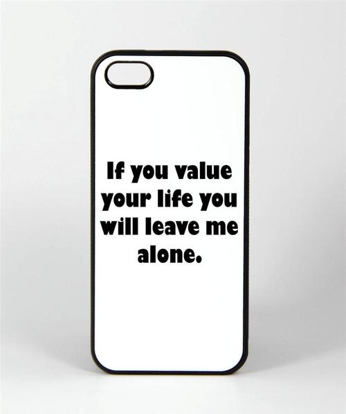 leave me alone - iphone 4, 4s, 5, 5s case - colors!