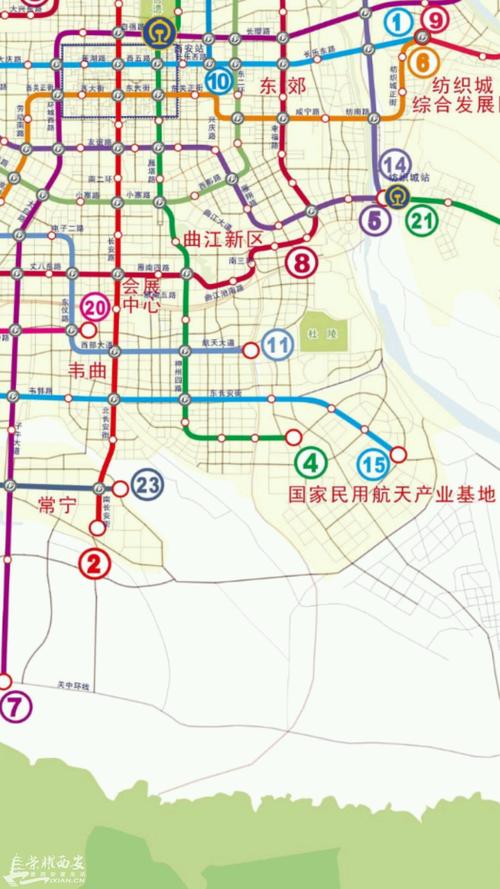 23条线撑起大西安最新西安地铁规划图全解读