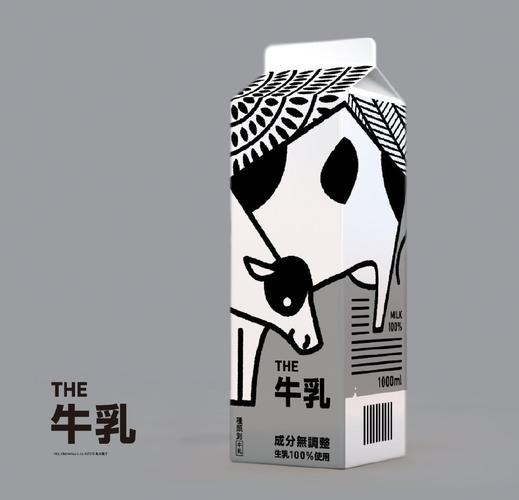日本平面设计师 亀山鹤子 创作的一系列牛奶包装盒设计