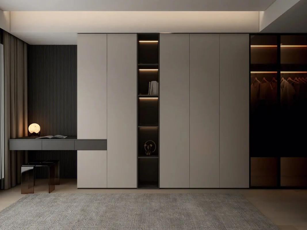 衣柜定制"四高"现代简约高大尚的卧室空间设计色彩搭配,可以实 - 抖音
