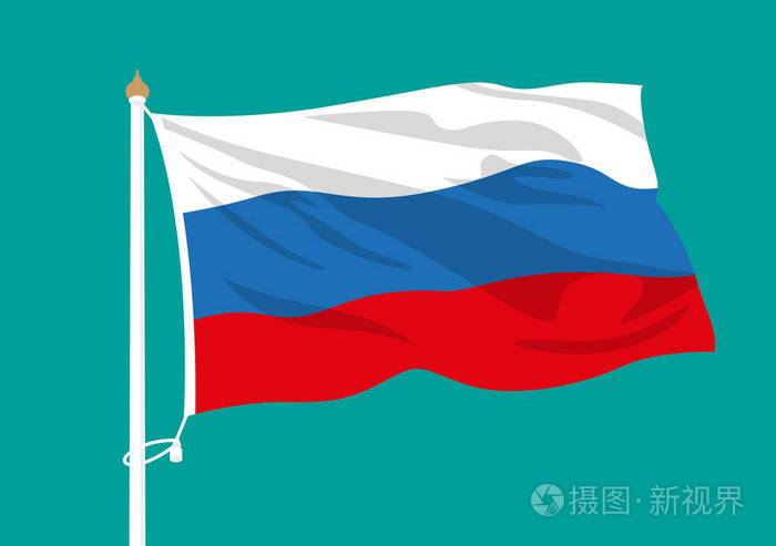 俄罗斯矢量旗在空中飘扬插画-正版商用图片04x6em-摄图新视界