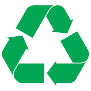 recycle logo 绿色环保标志车贴 可回收标志汽车贴纸 外贸车贴