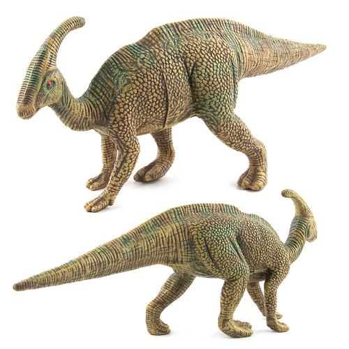 外贸英文恐龙系列副栉龙塑胶空心公仔静态仿真恐龙模型玩具