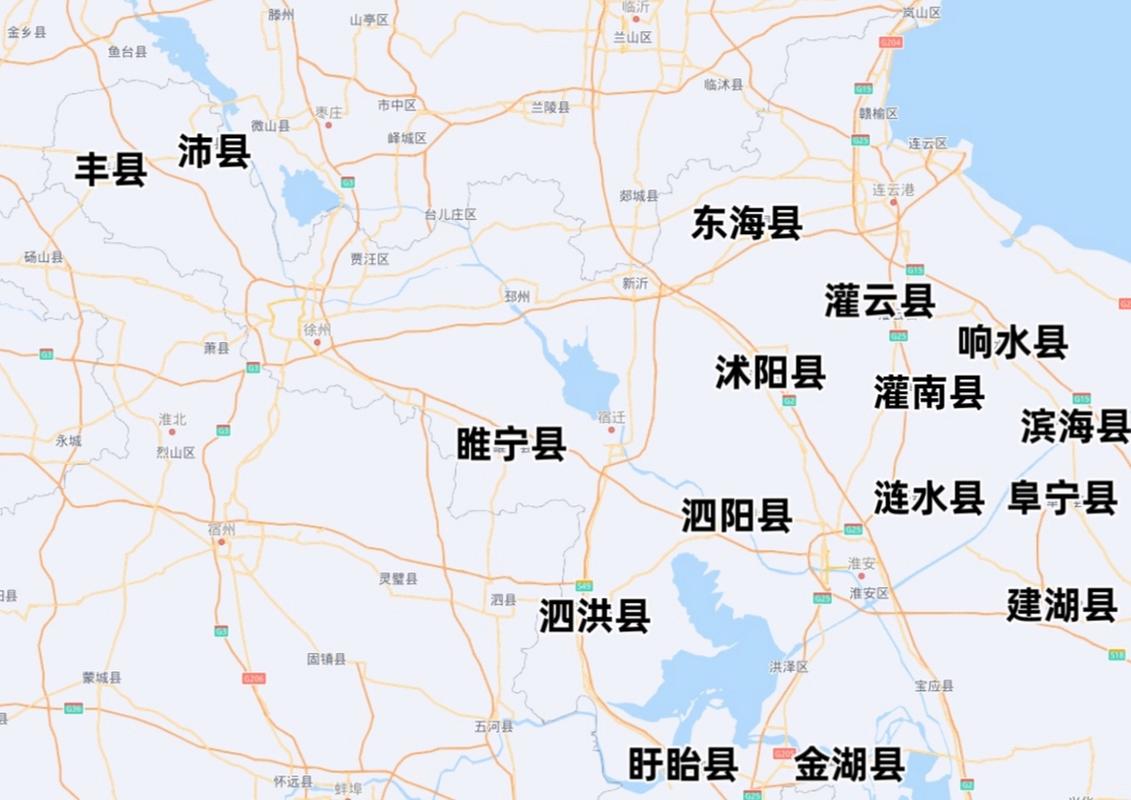突然发现江苏淮河以北这一片广大区域居然都是县,而苏南和苏中基本都