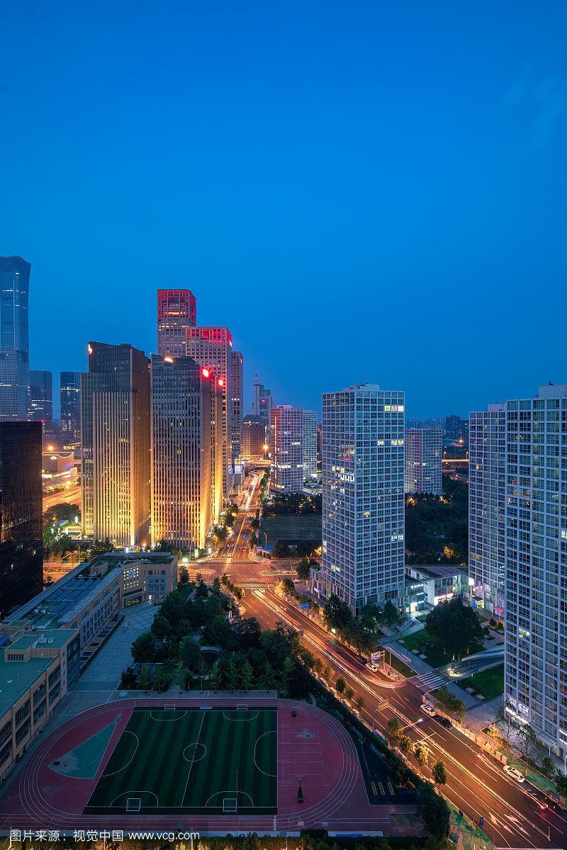 北京国贸建外soho夜景