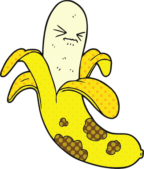 卡通烂香蕉 cartoon rotten banana