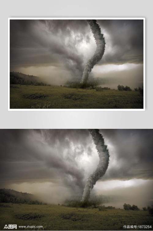 自然灾害龙卷风摄影背景图片素材
