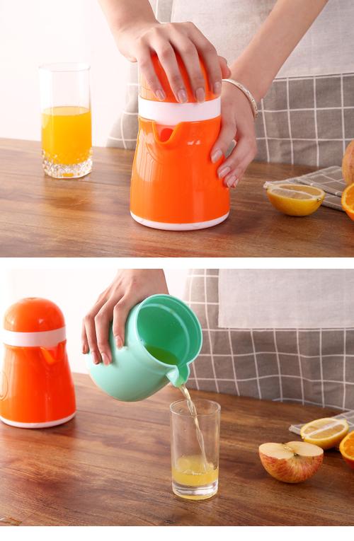 家用简易迷你榨汁器可爱卡通企鹅榨汁杯diy手动橙汁果汁