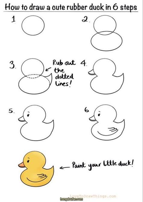 笔画简单好看彩色小鸭子简笔画简单的画法 动物简笔画小鸭怎么画小鸭