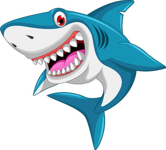 愤怒的鲨鱼卡通图片