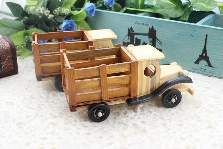 新款 超好玩汽车模型 木质吉普车 儿童玩具车 拍摄道具