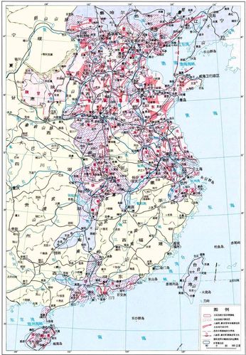 抗日战争中国沦陷区地图!微信