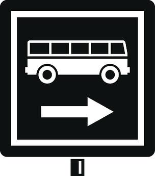 白色背景网络设计的传染媒介象的简单的例证隔绝的标志公交车站台图标