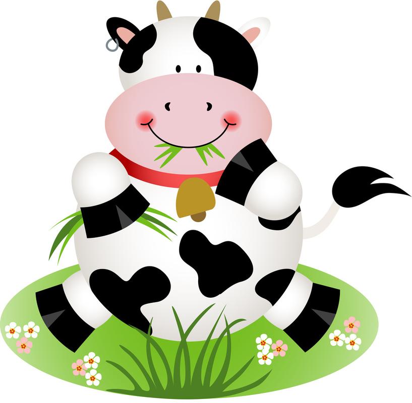 牛吃草,代表一头牛在吃草,孤立的白色衬底上的可缩放矢量图像.