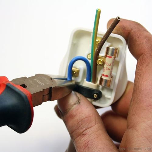 带保险丝fuse的电源插头安装接线图解