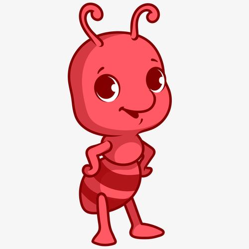 卡通红色的蚂蚁设计