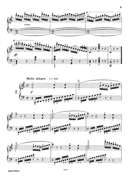 czerny etudes 车尔尼 299练习曲 第二条 op.299 no.