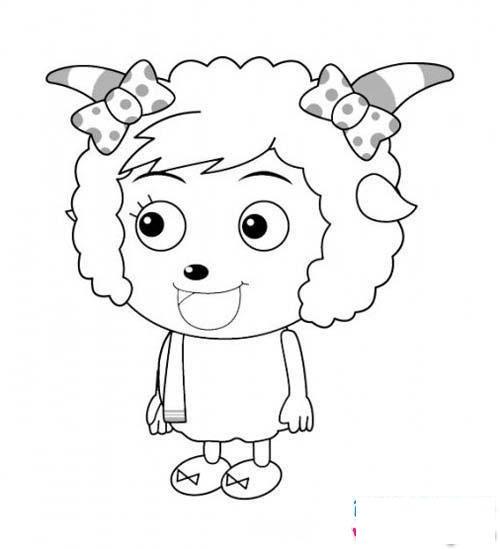 儿童关于美羊羊的简笔画图片