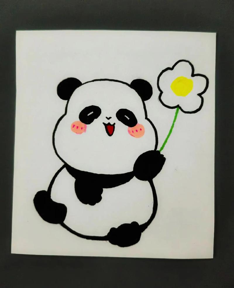 熊猫简笔画,可爱简单#简笔画 #一学就会的简笔画 #一起学画 - 抖音