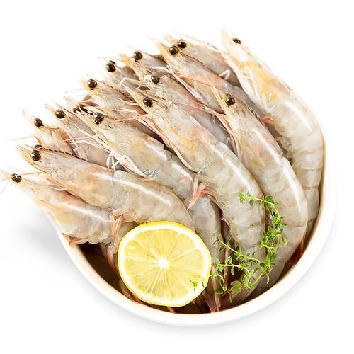 品珍鲜活 厄瓜多尔原进口白虾2kg/盒 净含量4斤约80-100只生鲜南美白