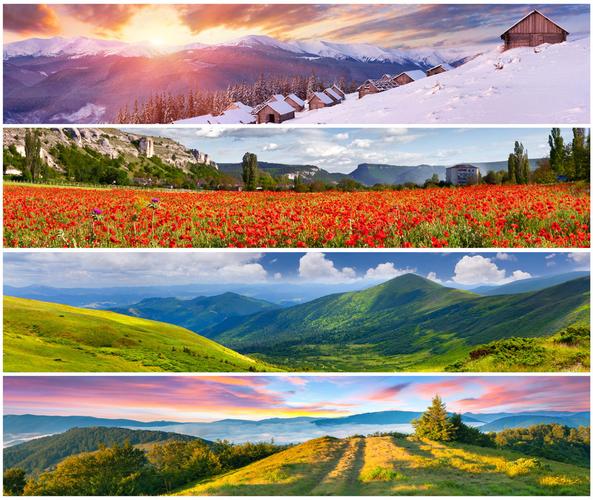 山上的四季风景图片素材下载(图片id:325599)_-自然风景-图片素材_ 集