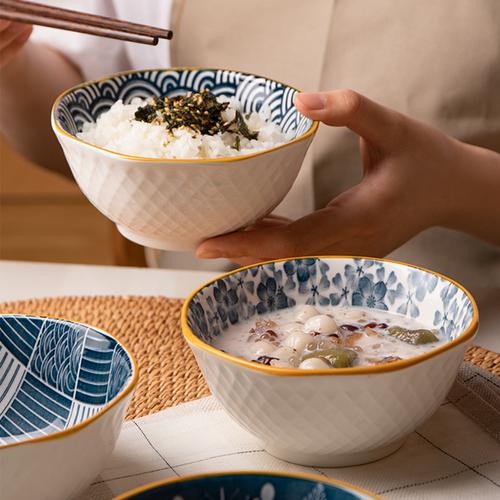 饭碗米饭餐具小碗喝汤吃饭高颜值5寸青花家用碗