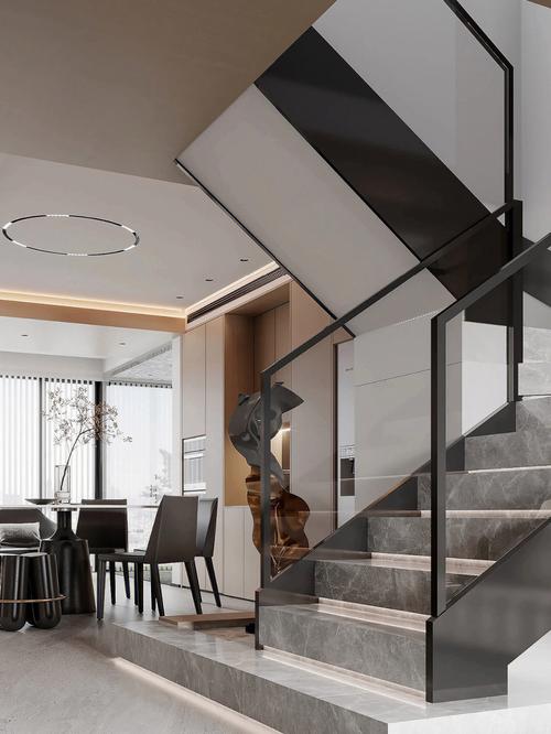 现代风质感楼梯复式空间设计的高级质感