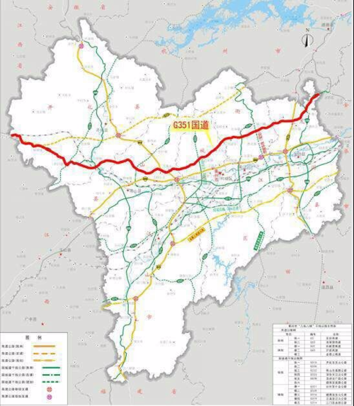 一次性通车的最长国道, 是衢州市"十三五"规划中"六纵五横"之一横
