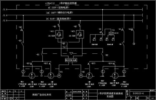 1号炉变频调速系统单线系统图