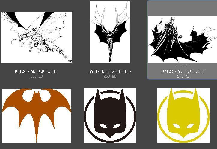 求蝙蝠侠的黑白图片,图片大一些,清晰的,刻章子用,就像图里上面那三个