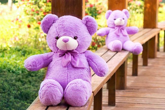 薰衣草香薰紫色大抱熊 小熊公仔毛绒玩具泰迪熊娃娃女生礼物