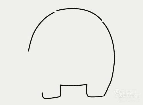 六个圆圈画大象简笔画