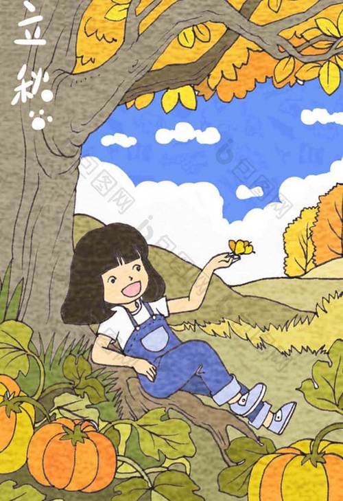 2022立秋的儿童画立秋的儿童画怎么画图片