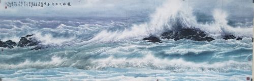 画家徐生华的海洋画胸有波涛笔下风雷