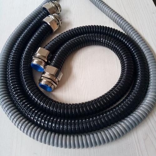 304不锈钢包塑蛇皮管Φ16国标加厚包塑金属软管重型电缆保护套管
