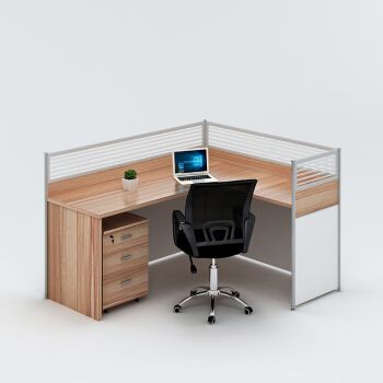 桌员工桌卡位工作桌椅组合隔断办公家具sn9982 l型单人位 活动柜 椅子