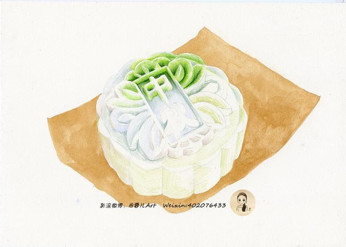 【冰皮月饼】彩铅手绘教程|纯艺术|绘画|蓉儿art - 原创作品 - 站酷