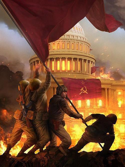 求一个ps图片苏联红军占领白宫在白宫上面插上党旗是ps出来的cg图片