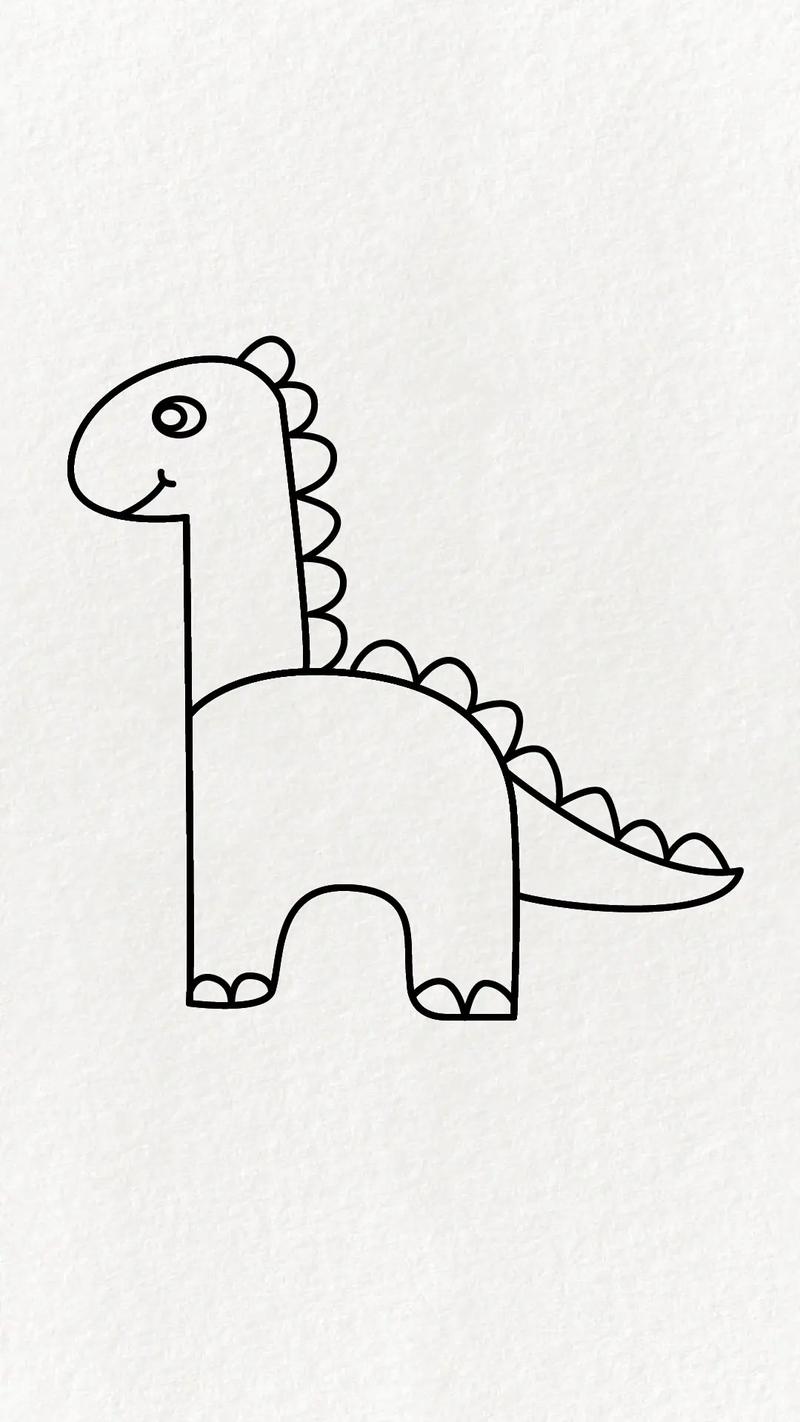 教你简单用一个字母h画一只恐龙 #可爱简笔画  #简笔画   - 抖音