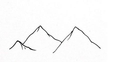 一座山脉怎么画简笔画简单漂亮 中级简笔画教程-第5张