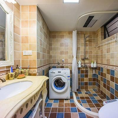 卫生间搭配洗衣房效果图 家居功能空间合理规划