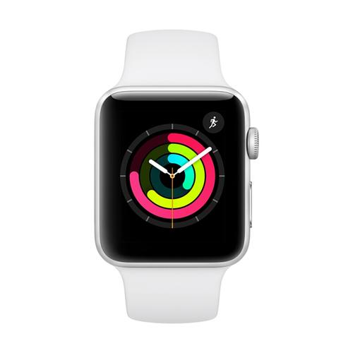 苹果 watch series 3 智能手表 42mm gps版 银色铝金属表壳 白色运动